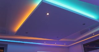 Натяжной потолок с подсветкой Сибай, цена от 2096 руб.